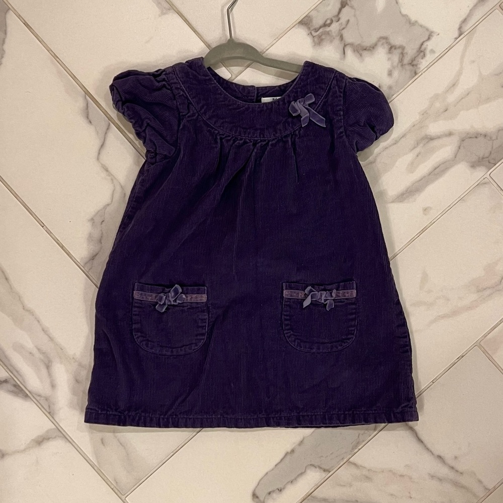 Mini Boden Short Sleeve Corduroy Dress